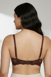 Zivame Dreamcatcher Padded Non Wired Medium Coverage Lace Bra - Rum Raisin — thumbnail 3